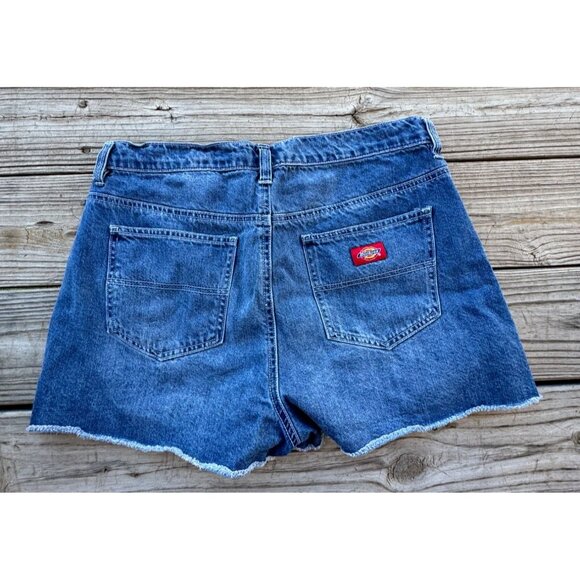 DICKIES Stars & Stripes Print 5-Pocket‎ Shorts Frayed Hem y2k Look Sz 30 g1 - Picture 2 of 6